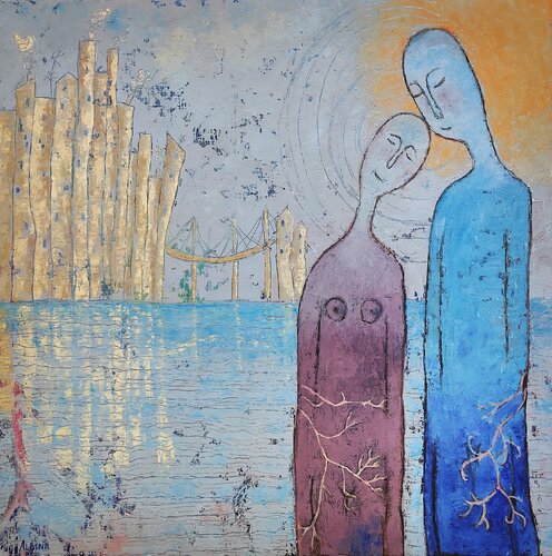 En dehors de la ville de Albina Urbanek, Pintura a la venta en Singulart