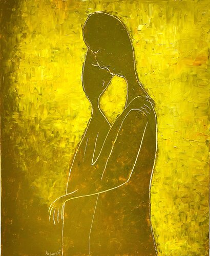 She and him van Albina Urbanek, Schilderij te koop op Singulart
