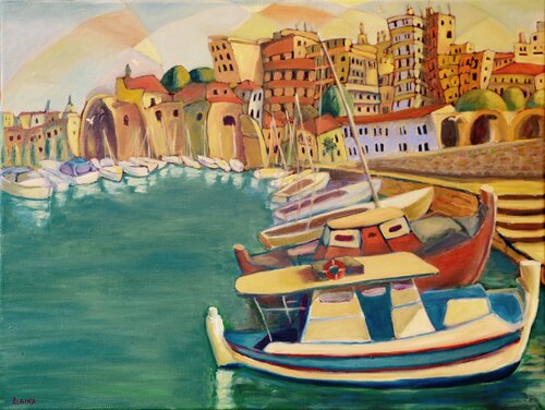 "Heraklion" (Grèce) van Albina Urbanek, Schilderij te koop op Singulart