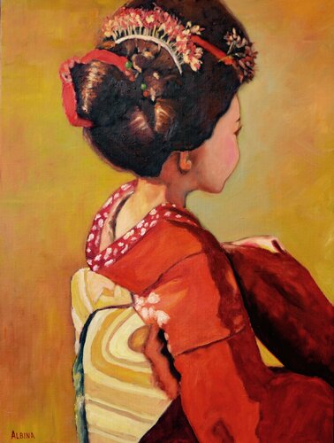Petite geisha von Albina Urbanek, Malerei kaufen auf Singulart