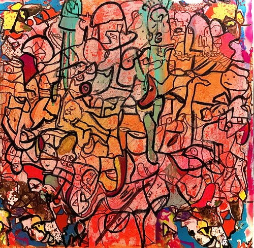 les oubliés par Muriel Deumié, Peinture en vente sur Singulart