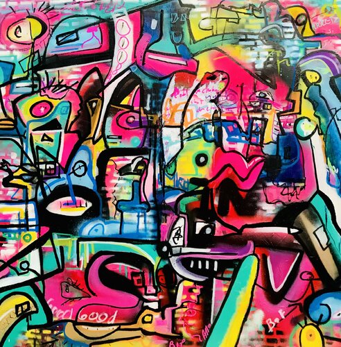 STREET IN THE STREET di Muriel Deumié, Pittura in vendita su Singulart