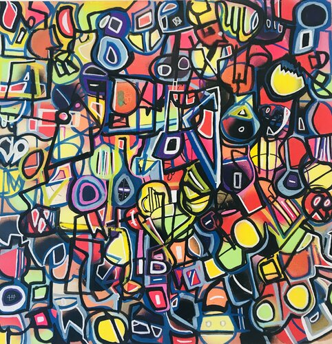 LE MONDE EST COULEUR par Muriel Deumié, Peinture en vente sur Singulart