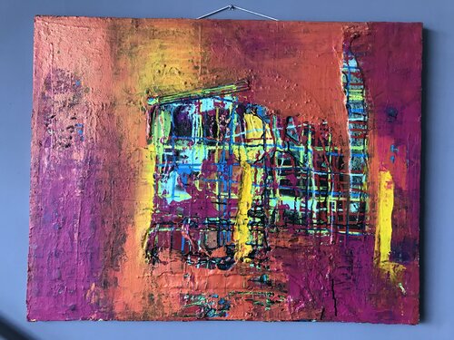 FENETRE SUR EGLISE de Muriel Deumié, Pintura a la venta en Singulart