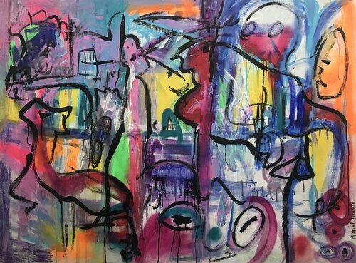 Silence  ca tourne di Muriel Deumié, Pittura in vendita su Singulart