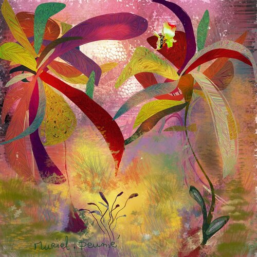 le printemps d'un papillon di Muriel Deumié, Stampa in vendita su Singulart