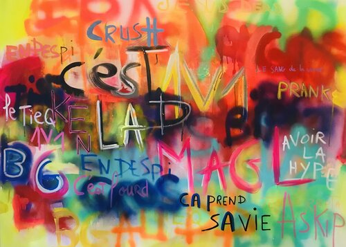 langage des ados van Muriel Deumié, Schilderij te koop op Singulart