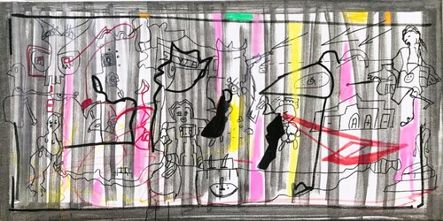 j'ai mal aux yeux di Muriel Deumié, Disegno in vendita su Singulart