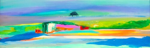 la cabane  tchanquée von Muriel Deumié, Malerei kaufen auf Singulart