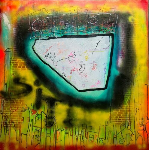 graf sur mur par Muriel Deumié, Peinture en vente sur Singulart