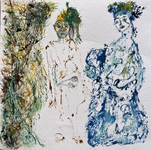 restriction de mouvement by Muriel Deumié, 종이 for Sale on Singulart