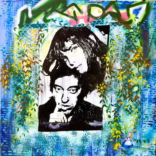 Serge Gainsbourg et Jane Birkin von Muriel Deumié, Malerei kaufen auf Singulart
