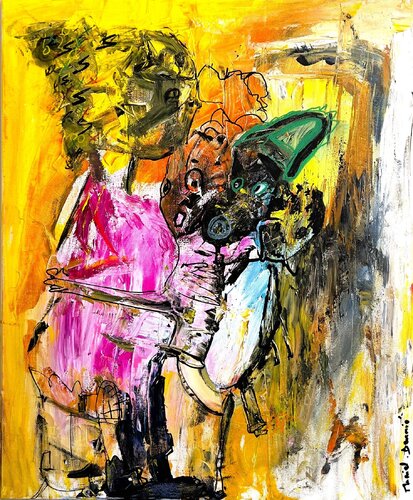 La Pousseuse d'Horizon di Muriel Deumié, Pittura in vendita su Singulart