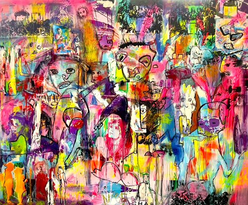 Funky Flashback van Muriel Deumié, Schilderij te koop op Singulart