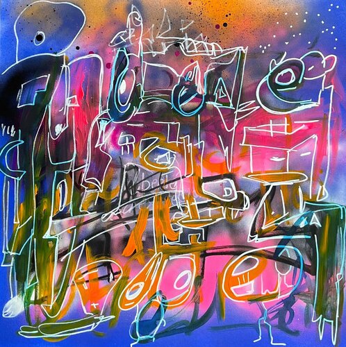 Lazer Night by Muriel Deumié, Painting for Sale on Singulart