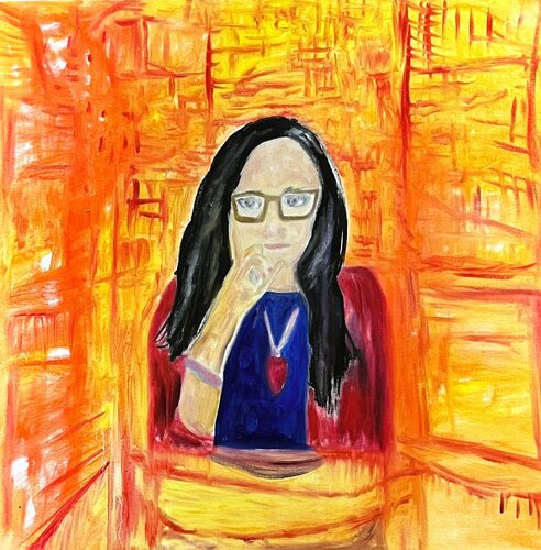Autoportrait à 45 ans by Muriel Deumié, Painting for Sale on Singulart