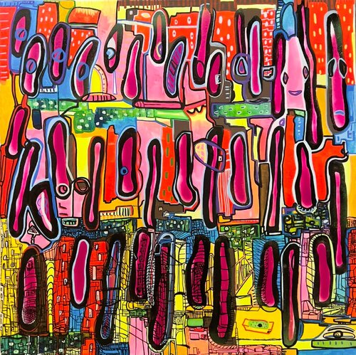 Urban Takeover by Muriel Deumié, Painting for Sale on Singulart