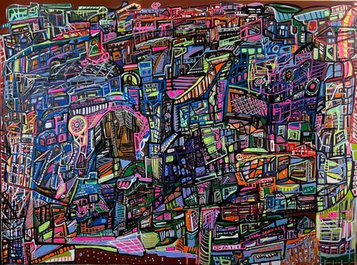 Luzes da Favela van Muriel Deumié, Schilderij te koop op Singulart