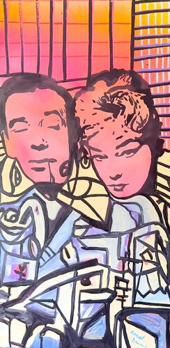 Simone, en clair-obscur di Muriel Deumié, Pittura in vendita su Singulart