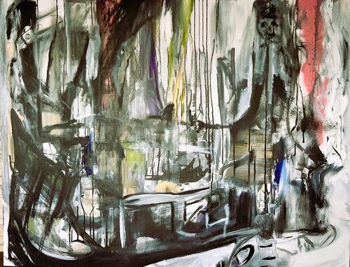 À la lisière des eaux sombres par Muriel Deumié, Peinture en vente sur Singulart