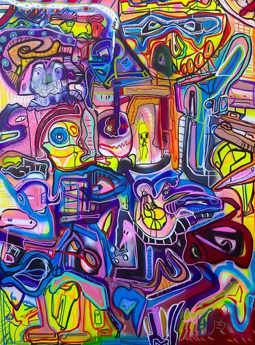 Train Fantôme by Muriel Deumié, Painting for Sale on Singulart