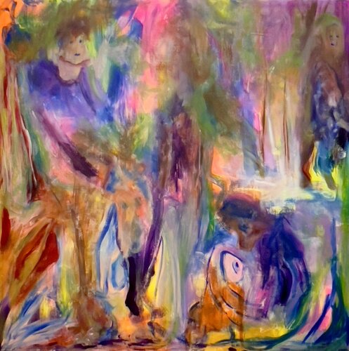 Entre passé et présent par Muriel Deumié, Peinture en vente sur Singulart