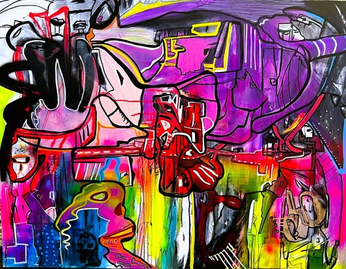 Space Game di Muriel Deumié, Pittura in vendita su Singulart