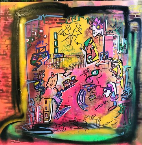 Mur Partagé von Muriel Deumié, Malerei kaufen auf Singulart