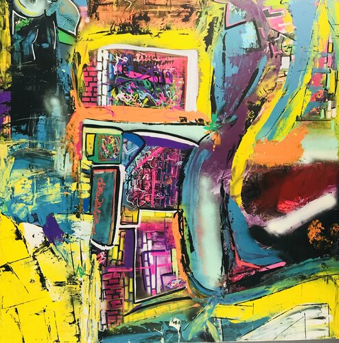 SPACE PLANÈTE di Muriel Deumié, Pittura in vendita su Singulart