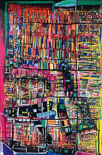 bibliotheque by Muriel Deumié, 회화 for Sale on Singulart