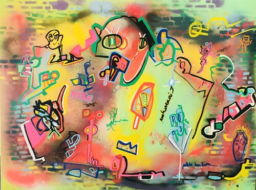 BLA BLA ENTRE AMIS de Muriel Deumié, Pintura a la venta en Singulart