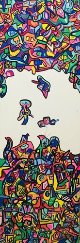 Chute libre 2 par Muriel Deumié, Peinture en vente sur Singulart