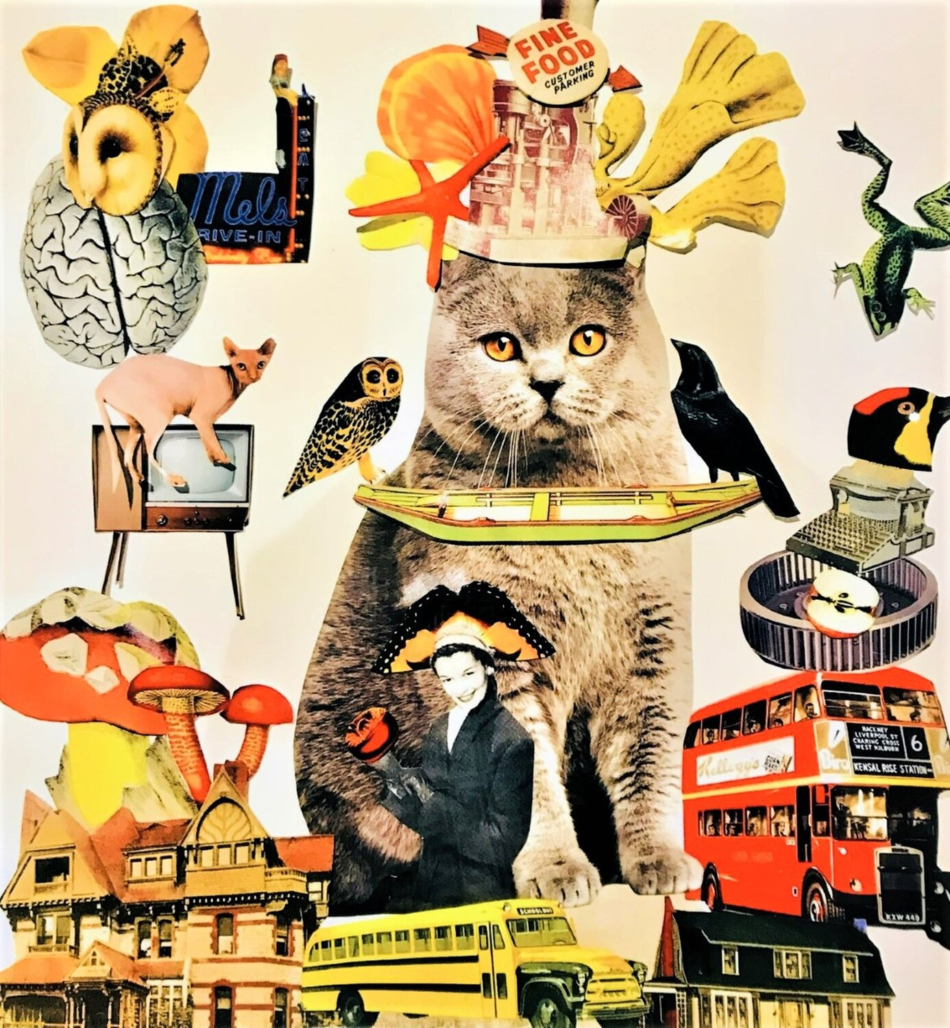 COLLAGE FOU FOU Muriel Deumié Druck zu verkaufen