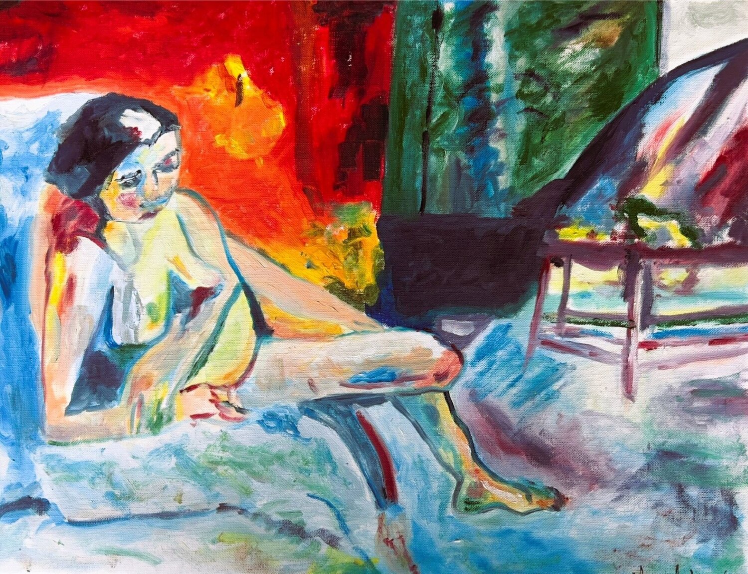 La Gitane – D'après Henri Manguin Muriel Deumié Werk auf Papier zu verkaufen