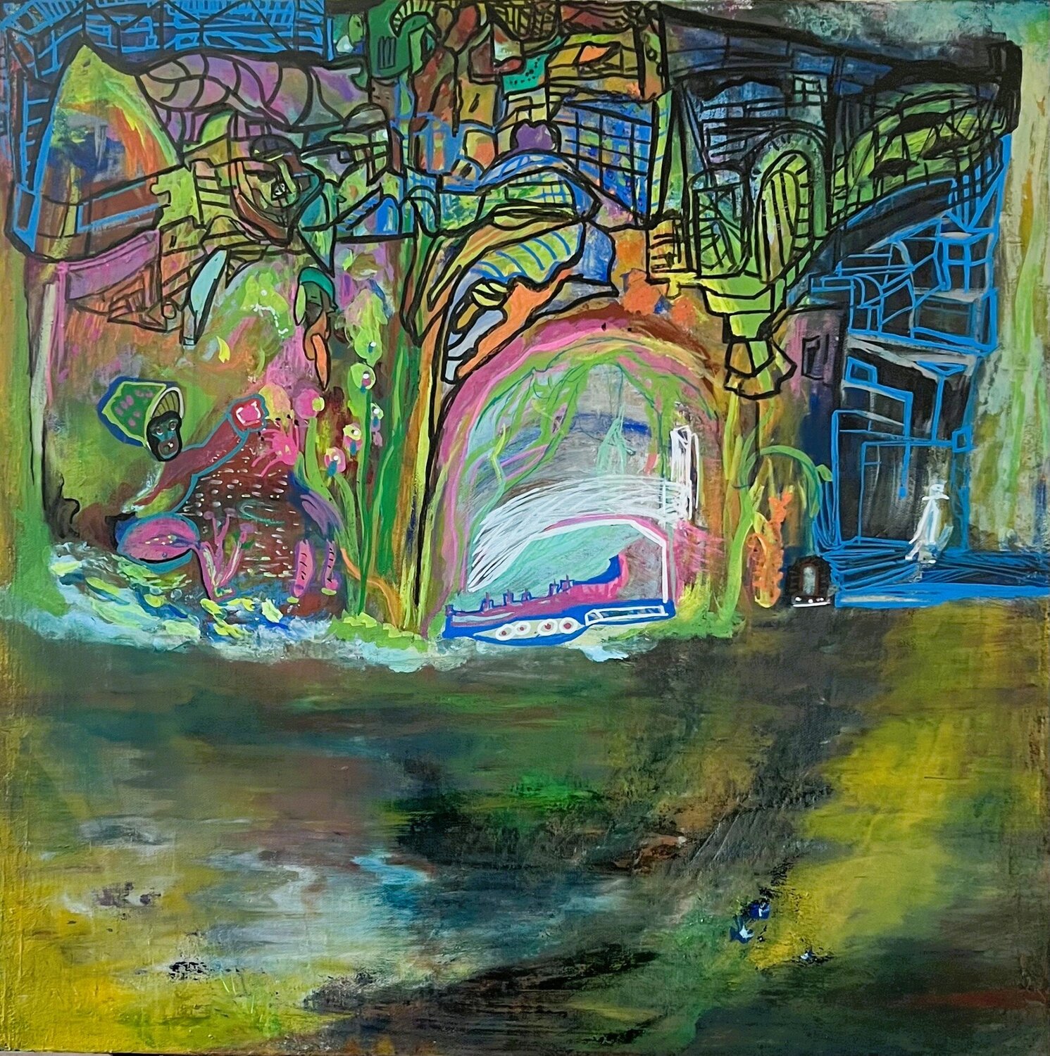 Théâtre en Plein Air Muriel Deumié Originalgemälde zu verkaufen