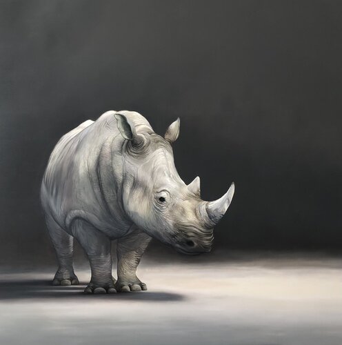 the shy rhino de massimo villa, Pintura a la venta en Singulart