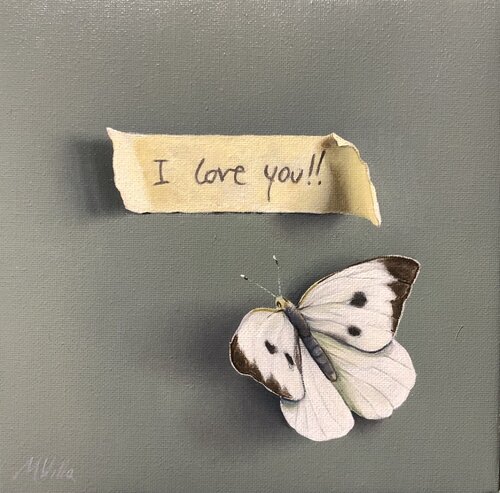 I love you par massimo villa, Peinture en vente sur Singulart