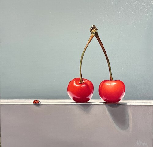 a lovely visitor par massimo villa, Peinture en vente sur Singulart