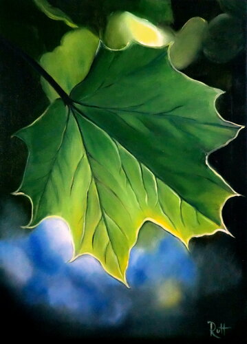 GREEN LEAF van Derek Rutt, Schilderij te koop op Singulart