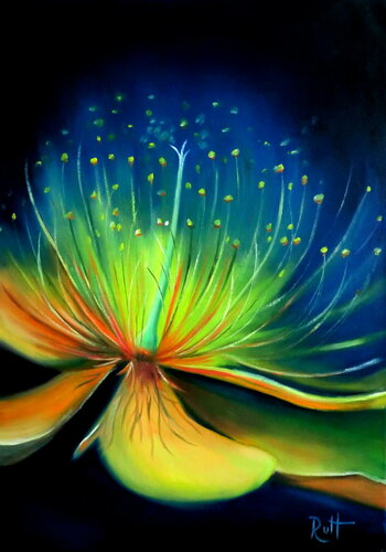 " STAMEN INSIDE" by Derek Rutt, Painting for Sale on Singulart