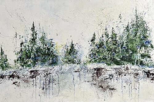 Winter Forest di Sabine Kay, Pittura in vendita su Singulart