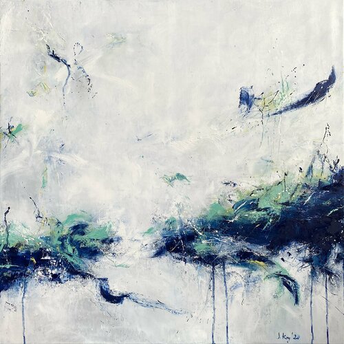 Peaceful green valley von Sabine Kay, Malerei kaufen auf Singulart