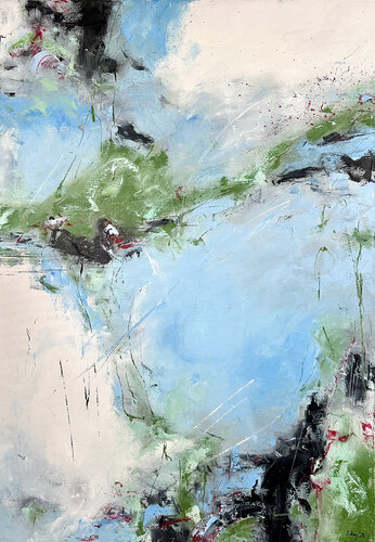 Blue Lagoon di Sabine Kay, Pittura in vendita su Singulart
