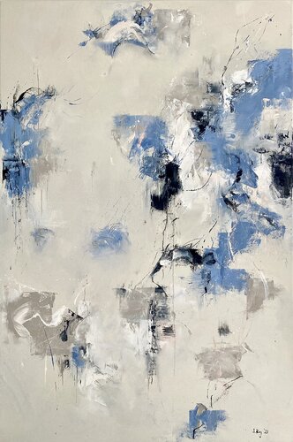 Dancing Blues di Sabine Kay, Pittura in vendita su Singulart