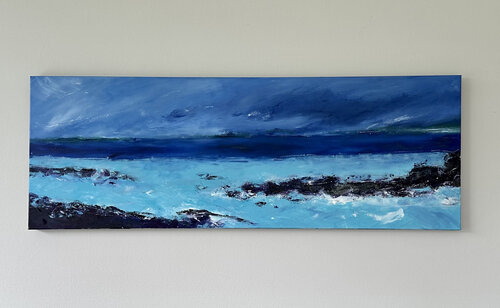 Turquoise Coastline van Sabine Kay, Schilderij te koop op Singulart