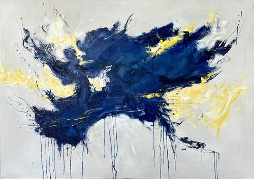 Blue Land di Sabine Kay, Pittura in vendita su Singulart