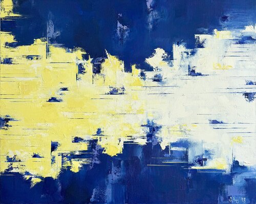 Lake reflections di Sabine Kay, Pittura in vendita su Singulart