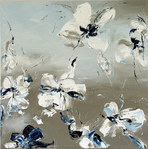 Winterflowers di Sabine Kay, Pittura in vendita su Singulart
