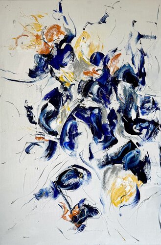 Indigo Bloom von Sabine Kay, Malerei kaufen auf Singulart