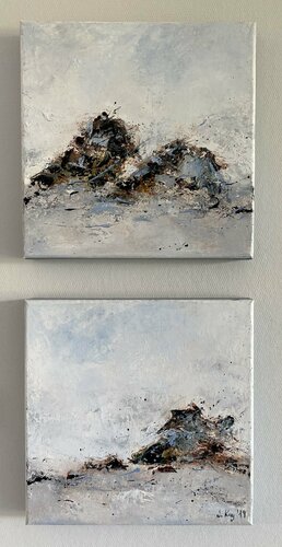 Small Mountains  (2 kleine Bilder) van Sabine Kay, Schilderij te koop op Singulart